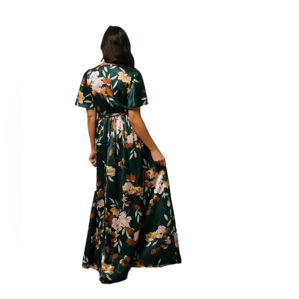 Baltic Born Dark Green Floral Maxi Dress - Picture 11 of 15